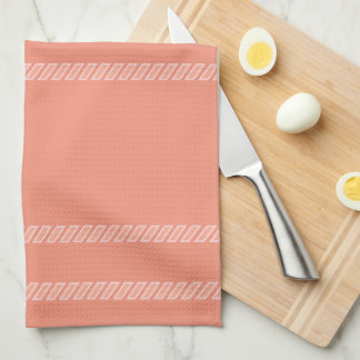 Paño De Cocina Melocotón y blanco