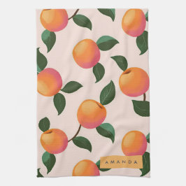 Paño De Cocina Melocotones personalizados de patrón de durazno