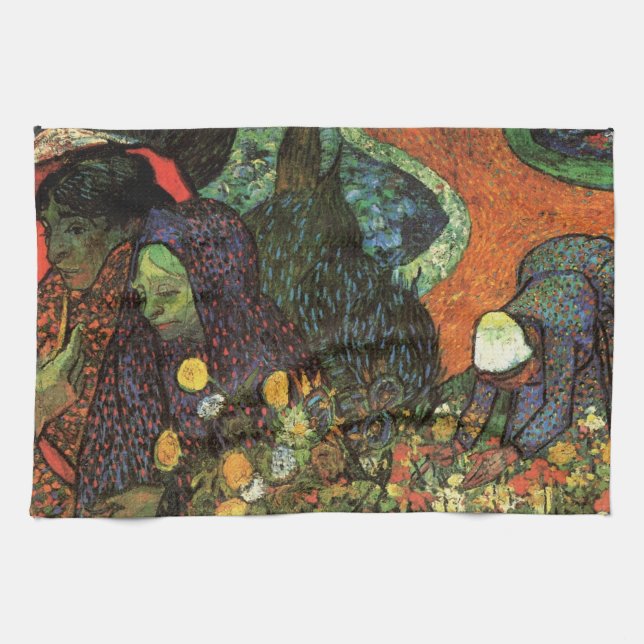 Paño De Cocina Memoria del Jardín en Etten por Vincent van Gogh (Horizontal)