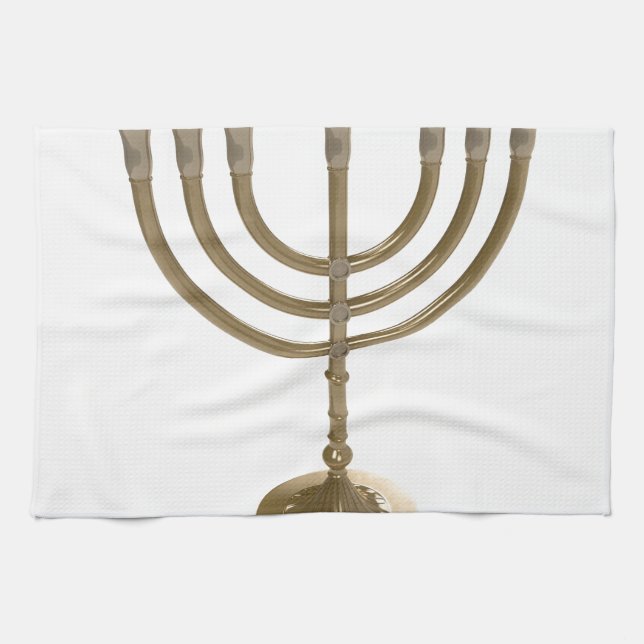 Paño De Cocina menorah de oro (Horizontal)