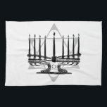 Paño De Cocina Menorah y estrella I<br><div class="desc">Ilustraciones originales por Thedustyphoenix. http://www/thedustyphoenix.com</div>
