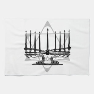 Paño De Cocina Menorah y estrella I