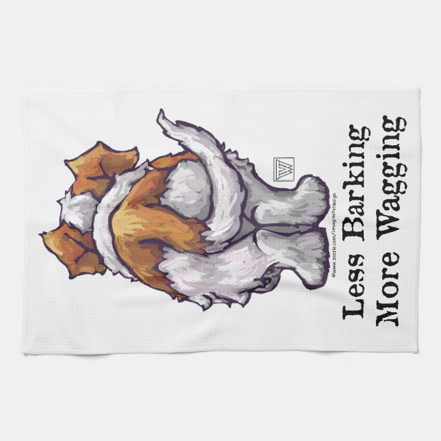 Paño De Cocina Menos Barking, Más Salto (Horizontal)