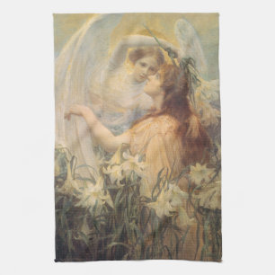 Paño De Cocina Mensaje de Ángel de George Swen lugar de Arte Vint