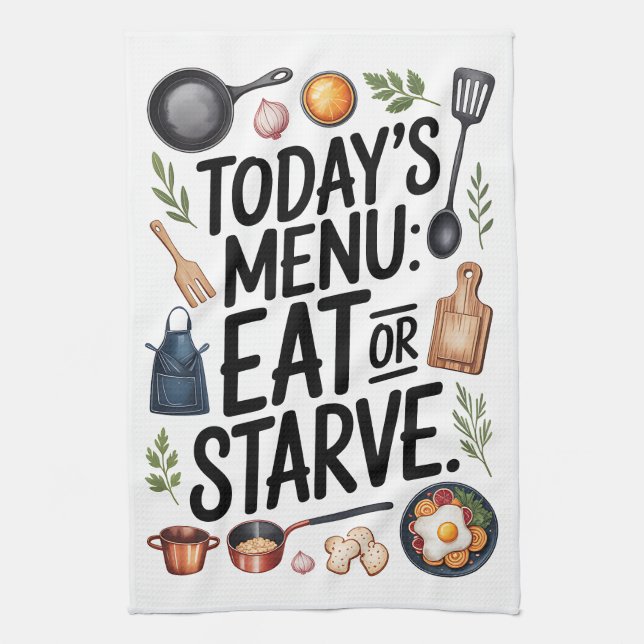 Paño De Cocina Menú de Hoy (Vertical)
