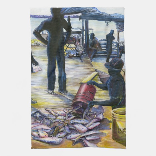 Paño De Cocina Menú de hoy, Harbour Island (Vertical)