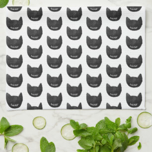 Paño De Cocina Meow Black Cats