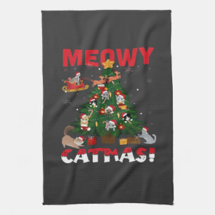 Paño De Cocina Meowy Chirstmas