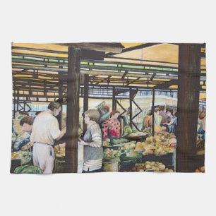 Paño De Cocina Mercado agrícola de Miskolc, Hungría