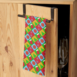 Paño De Cocina Merry Ugly Christmas Ornaments Square