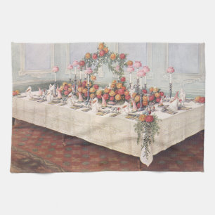 Paño De Cocina Mesa de banquete de boda vintage