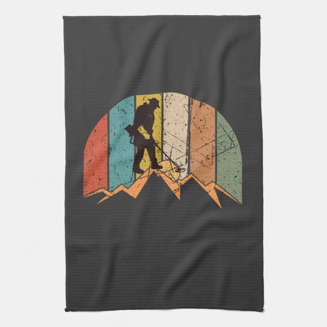 Paño De Cocina Metalizado de detección de vintage (Vertical)