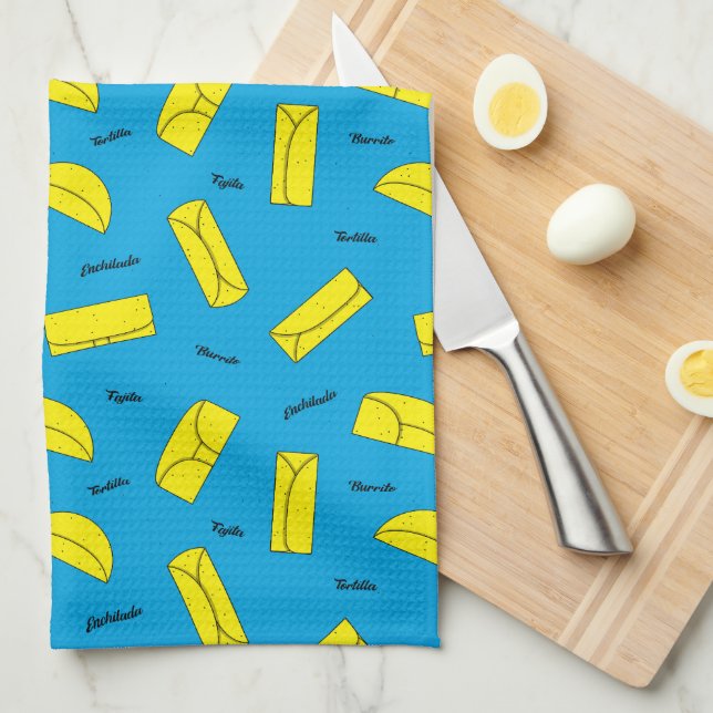 Paño De Cocina Mexican Cuisine Tortilla Burrito Fajita Enchilada (Doblado Cuarto)
