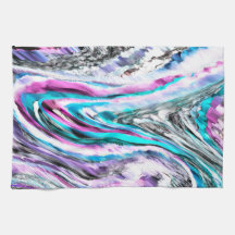 Mezcla de gradiente y llovizna, cian y rosa