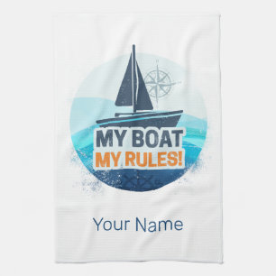 Paño De Cocina Mi barco mis reglas para el capitán o la cosecha d