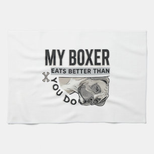 Paño De Cocina Mi Boxer Come Mejor Que Tú Camiseta Amante de los