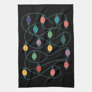Paño De Cocina Mi color favorito es luces de Navidad divertido pi
