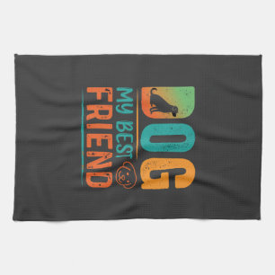Paño De Cocina Mi Mejor Amigo Perro Diseño Retro