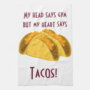 Paño De Cocina Mi principal dice el gimnasio pero mi corazón dic