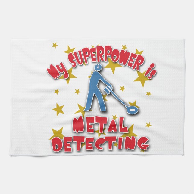Paño De Cocina Mi superpotencia es detección metalizado (Horizontal)