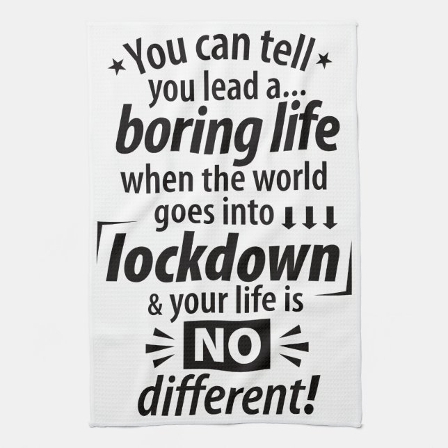 Paño De Cocina Mi vida de bloqueo de aburrimiento - Divertida pan (Vertical)