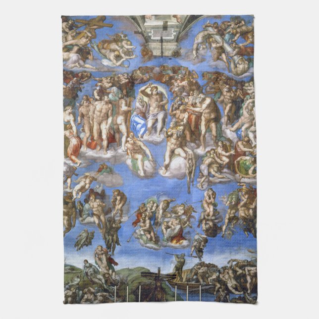 Paño De Cocina Michelangelo The Last Judgment Fine Art Print (Vertical)