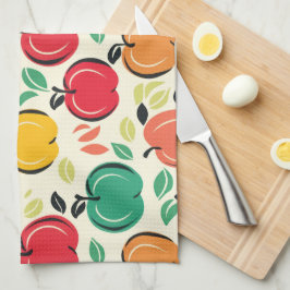 Paño De Cocina Mid-Century Modern Apple Retro Orchard