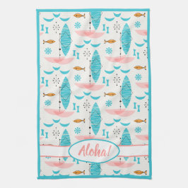 Paño De Cocina Mid Century Pink Catamaran