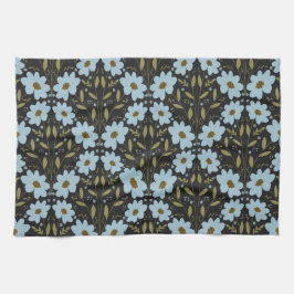 Paño De Cocina Midnight Bluebell Garden | Elegant Dark Floral