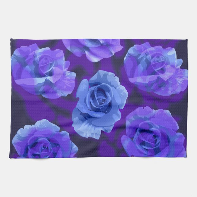 Paño De Cocina Mikitiez rosa azul flor valentina fantasía rock (Horizontal)