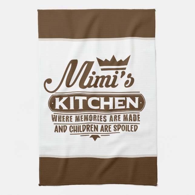 Paño De Cocina MiMi's kitchen word art  (Vertical)