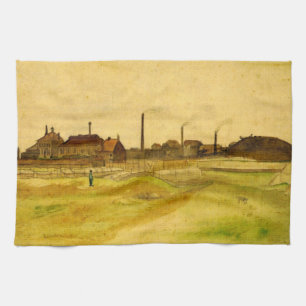 Paño De Cocina Mina de carbón en el Borinage de Vincent van Gogh