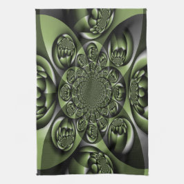 Paño De Cocina Mini Esferas del bosque verde blanco