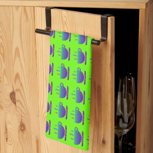 Paño De Cocina Mini Rainbow Cup De Java Repita Verde Brillante (Pliegue de tercios)