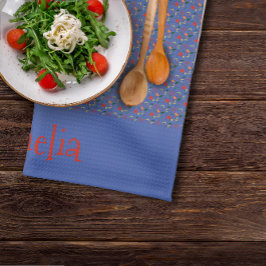 Paño De Cocina Miniflor amarillo rojo