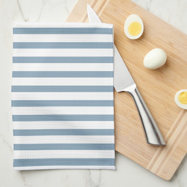 Paño De Cocina Minimal Blue Stripes Modern Pattern Design (Doblado Cuarto)
