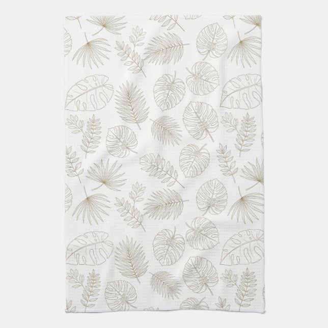 Paño De Cocina Minimal Botanical Line Art Pattern (5) (Vertical)