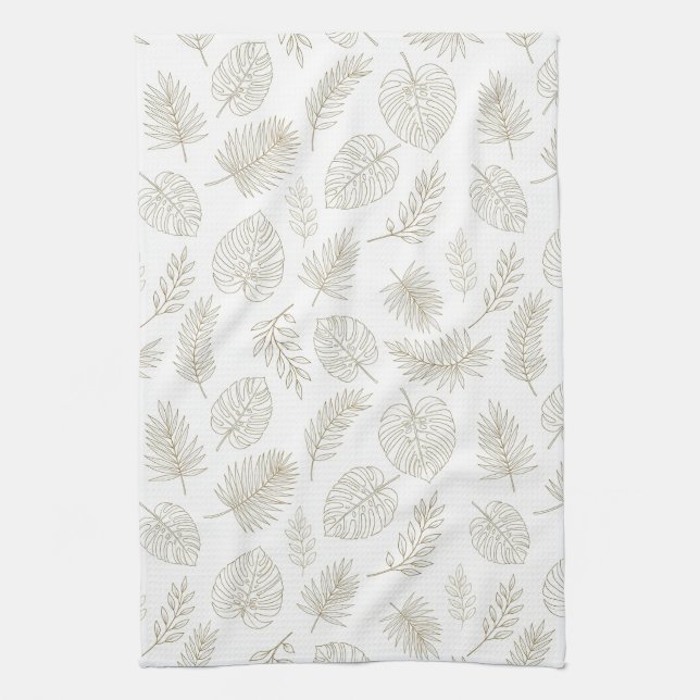 Paño De Cocina Minimal Botanical Line Art Pattern (6) (Vertical)