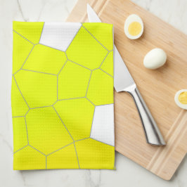 Paño De Cocina Minimalismo Resumen de las celdas blancas amarilla