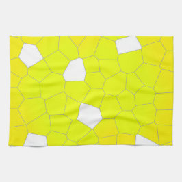 Paño De Cocina Minimalismo Resumen de las celdas blancas amarilla