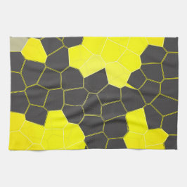 Paño De Cocina Minimalismo Resumen de las celdas blancas amarilla