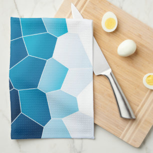 Paño De Cocina Minimalismo Resumen de las celdas blancas azules d