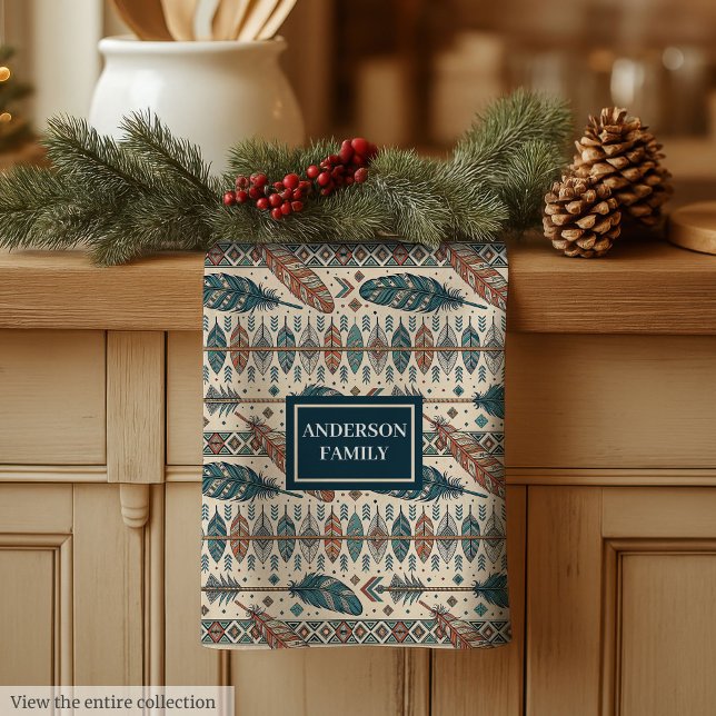 Paño De Cocina Minimalist Boho Towel Custom Name Pastel Design (Minimalist Boho Towel Custom Name Pastel Design)
