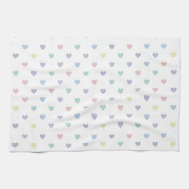 Paño De Cocina Minimalist Soft Pastel Heart Pattern  
