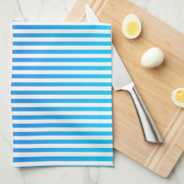 Paño De Cocina Minimalista moderno rayas ombré azul turquesa