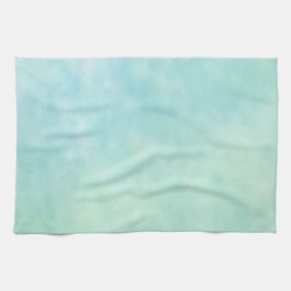 Paño De Cocina Mint Aqua Blue Tie Dye Watercolor