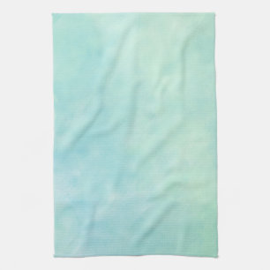 Paño De Cocina Mint Aqua Blue Tie Dye Watercolor