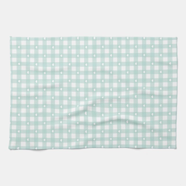 Paño De Cocina Mint Green Checks (Horizontal)