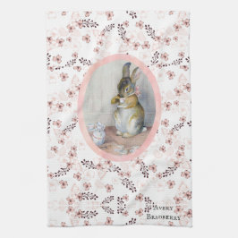 Paño De Cocina Miss Bunny Teatime De Flor De Ditsy Vintage