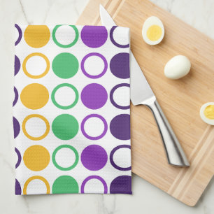 Paño De Cocina Mod Mardi Gras Lunares